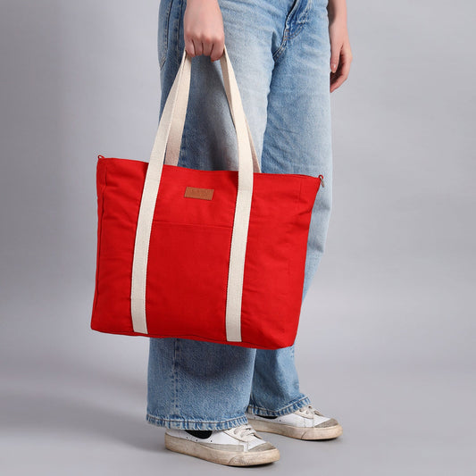 RED TOTE BAG