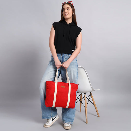 RED TOTE BAG